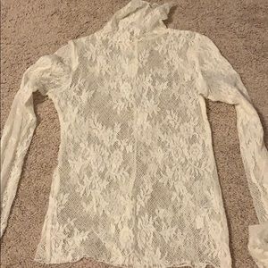Free People lace turtleneck